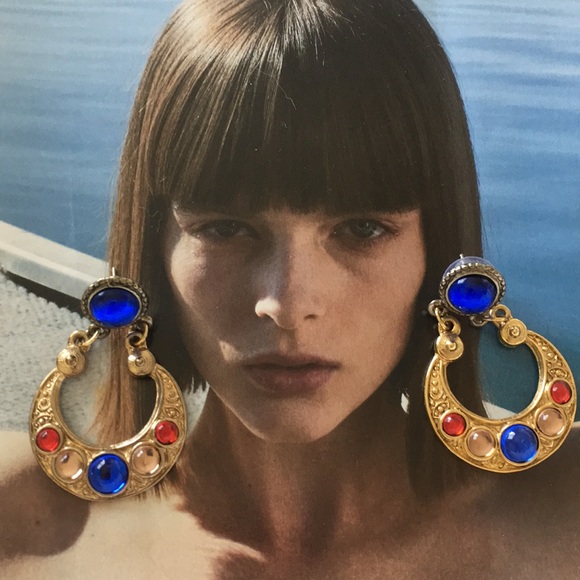 Beautiful vintage gold plated earrings - Picture 2 of 6